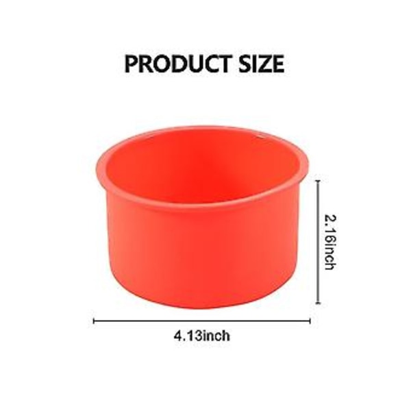 12 stk. Mini Kageforme 4 Tommer Rund Bageform Non-stick Silikone Bageform Bageplade Genanvendelig