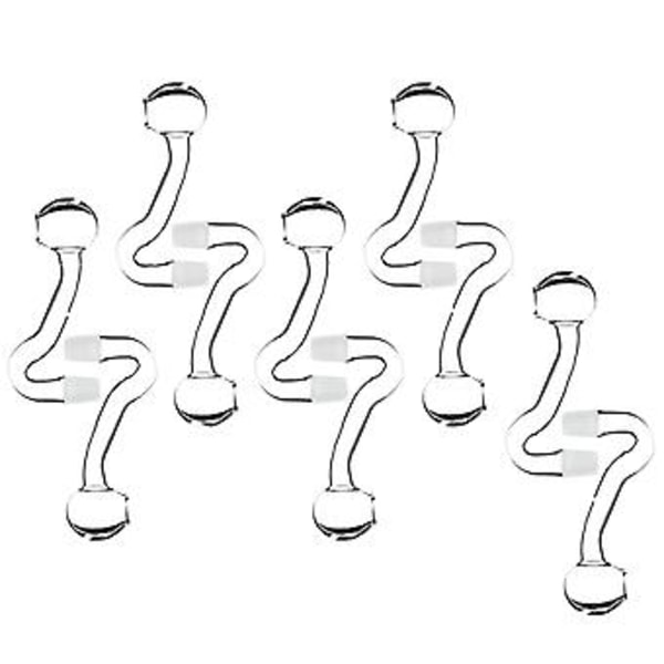 10-pack Böjd S Klar Glas Glasanslutningsadapter (10mm)