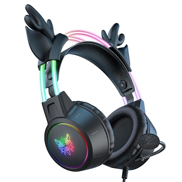Fängslande RGB-spelheadset - Upplev omgivande ljud, bekväm design och lätt konstruktion