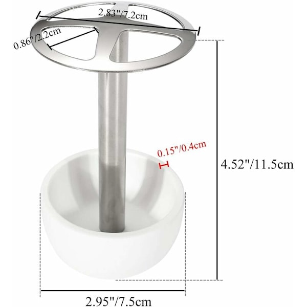 Tandbørsteholder Razor Bathroom Vanity Top Tandbørste Rustfrit Stål Bathroom Opbevaringsboks 1 stk. (hvid)