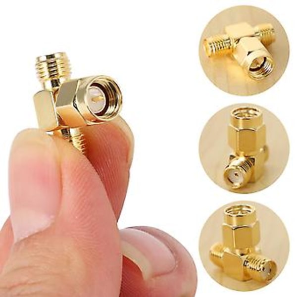 Sma Til To Sma Fe Triple T Rf Adapter Konnektor 3-vejs Splitter Ny