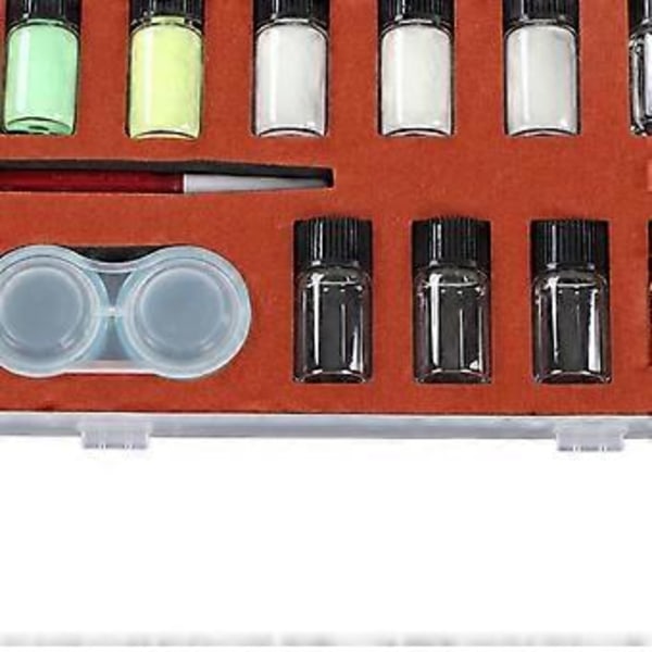 Klocka Självlysande Fluorescerande Pulver Multifunktionell Komplett Självlysande Pulverkit med Blandningsvätska