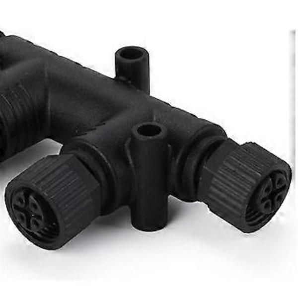 NMEA 2000 T-kobling 4 Port 5Pin M12 Gjenge IP67 NMEA 2000 (N2k) (T-stykke) T-kobling for