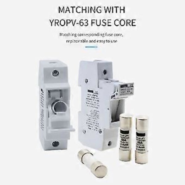 1000VDC 14x51mm PV DC Säkring Solcellssäkringshållare för Fotovoltaiskt Systemskydd-