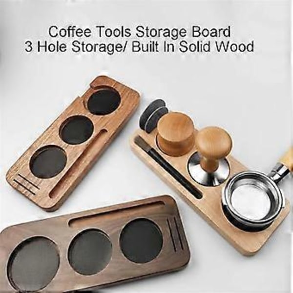 58 mm Puinen Kahvin Tamppausteline Kahvin Portafilter-pidike Puristusteline Espresso Jakelu Vipuvarsi Pidike, B