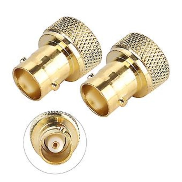 BNC Hun til SMA Han Konnektor, 2 stk. Guld BNC BN Cto SMA Konnektor BN Cto SMA Konverter Meget Alsidig