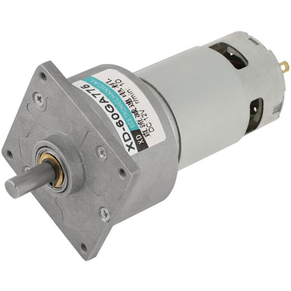 35W mikro DC-metallivaihdemoottori säädettävällä nopeudella CW/CCW (12V 10rpm)