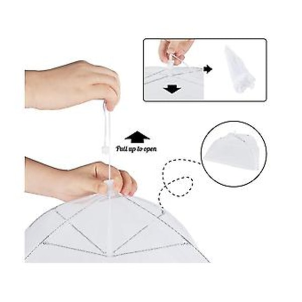 4-pack Mesh Matskydd - 35,5 cm/40,5 cm/43 cm Pop-up Mattskydd Tält Återanvändbart Hopfällbart Mat N