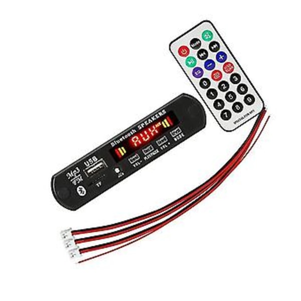 5V 2x3W 6W Förstärkarkort Bluetooth V5.0 Bil MP3-spelare USB Inspelningsmodul FM Aux Radio För Ser