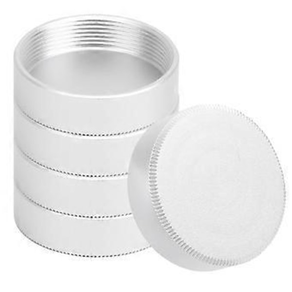 5 st C-Mount Objektiv Bakre Lock Portabelt Metall Skyddskåpa Kameratillbehör Delar Silver