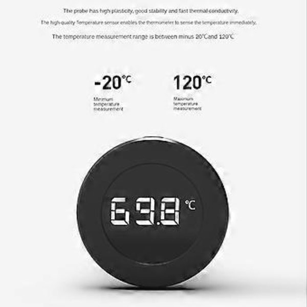 Digital Liten T LCD-skärm Kaffetermometer Kaffebryggare Verktyg Bärbar Termometer för Kök