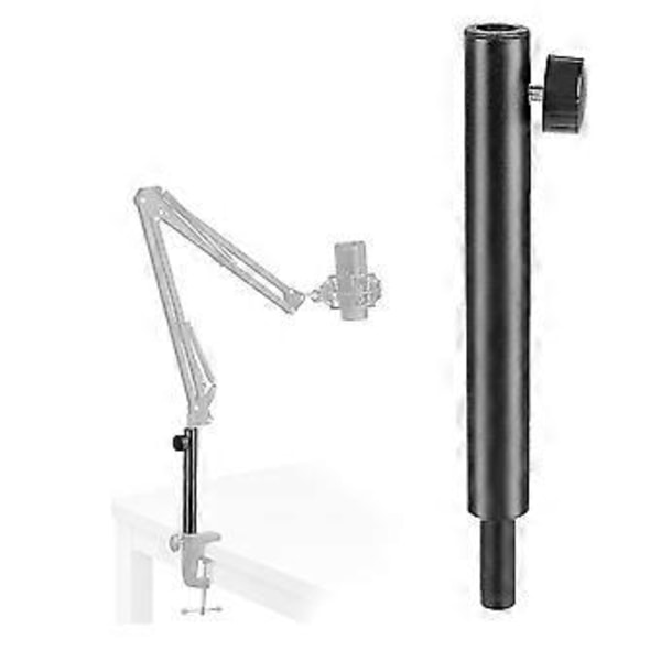 Mikrofon Boom Arm Forlængerrør, Mikrofonstativ Forlænger Riser til Mikrofonophæng Boom Saks Arm Stativ Holder