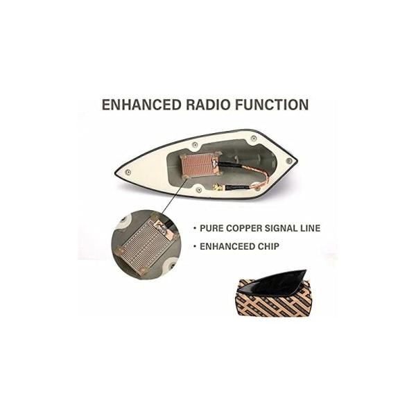 Shark-antenni, Shark Fin -antenni, auton antenni, universal antenni, FM/AM-antenni, valmistettu ABS:stä, parannettu signaali, veden- ja pölytiivis