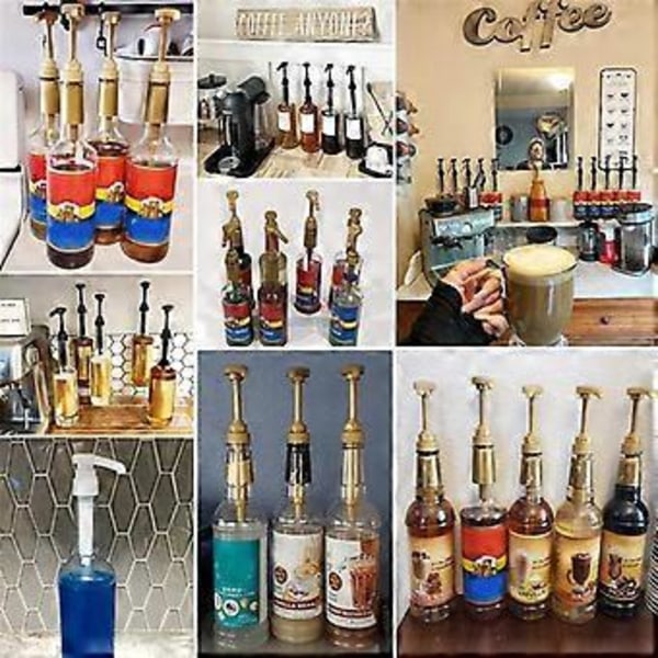 10 stk. Kaffe Mælke Te Dispenser Sirup Pumpe Væske Dispenser til Sirup Dispenser Pumpe Køkkenredskaber, Hvid