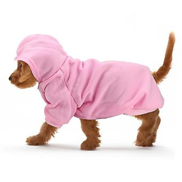 Sød Polyester Kæledyr Vinter Varm Hættetrøje Sweatshirt Tøj Frakke til Hunde Hvalpe Katte (Pink XXL)