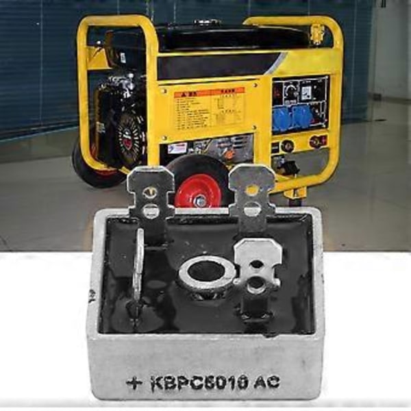 10st 50A 1000V 4-stifts Fyrkantig Metallkapsel Brygglikriktare KBPC5010