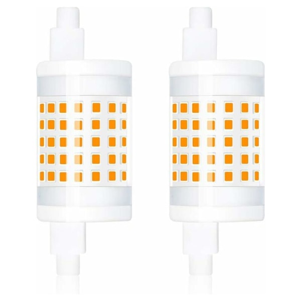 R7s 10W LED Bulb (2 Pack) Dimmable with SMD2835 LED Chip, Ceramic Body, 220V 1000lm, Warm＆Cold White Light 3000-6000K, - 360° Replacement, Ideal for