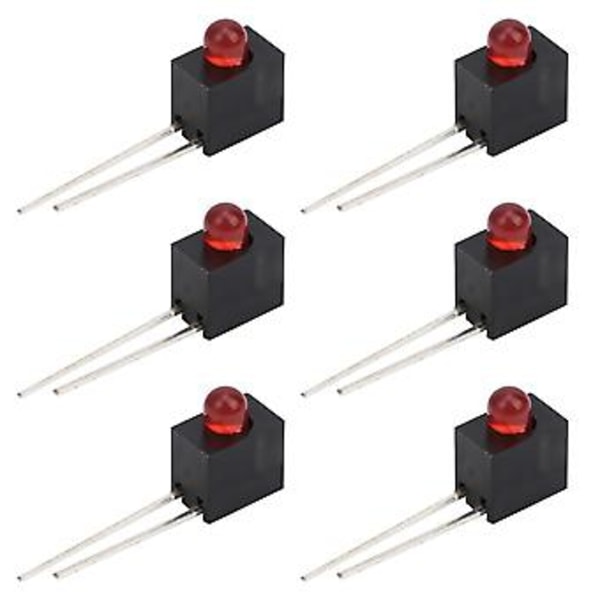 100 stk. LED-holder 3 mm lampeskærm 90 graders bøjning med lette industrielle kontrolkomponenter, rødt lys