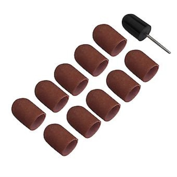 Nagelkonst Slipband Nagelpolering Sliphuvud Slipringlock 16 x 25mm (Brun)