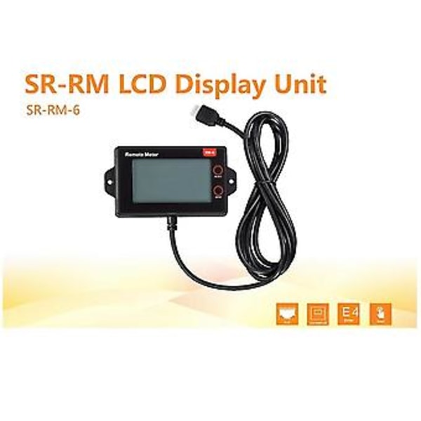 -6 Fjärrmätare LCD-display för SRNE-serien MPPT Solcellsladdningsregulator Realtidsövervakning av data och driftstatus
