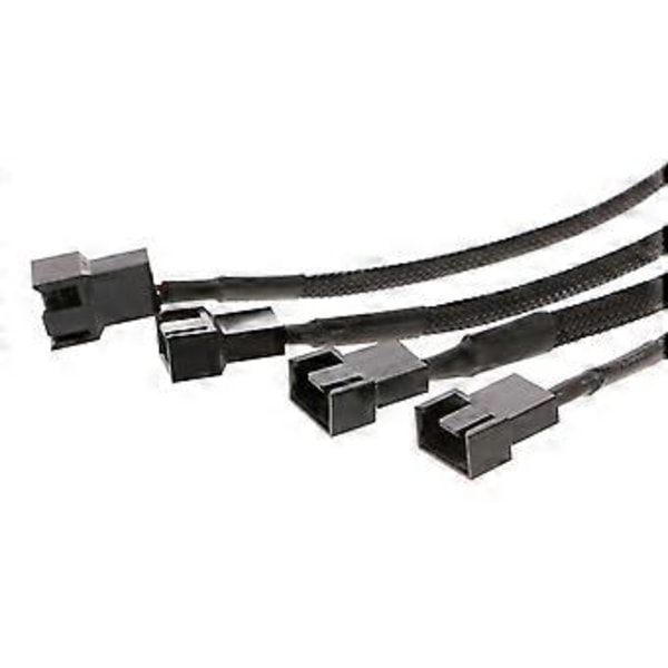 Y-splitter 4x 3-Pin/4-Pin PWM-fläktkablar till 4-Pin Molex till CPU 3P 4P Strömkabel