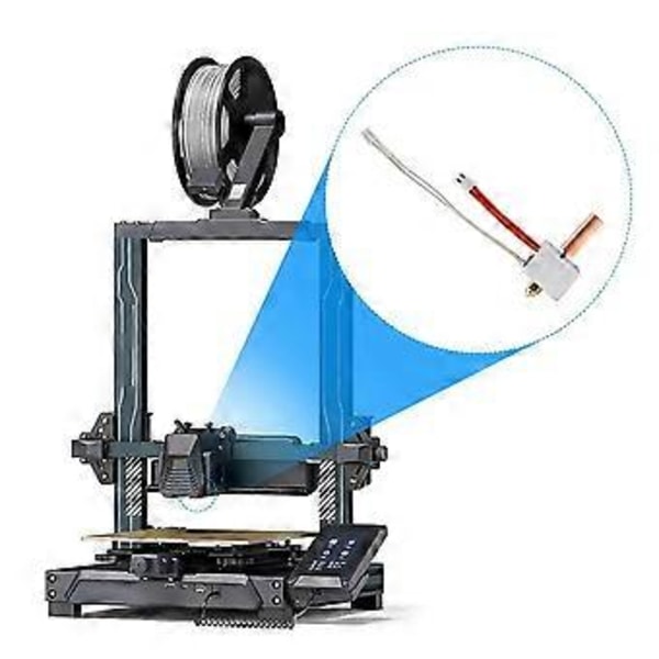 3D-printer Hot End-sett for Neptune 4 Varmeblokk Varmerør Termistor Ekstruder for NP4 Hotend