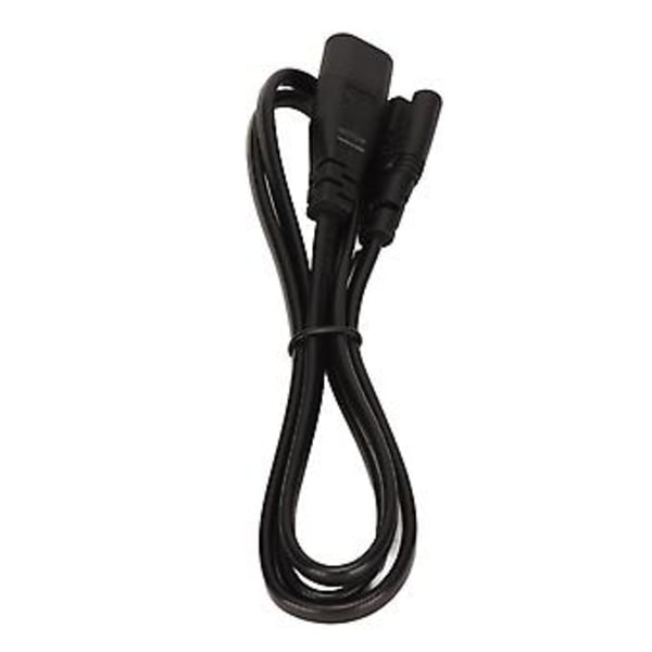 IEC 320 C8 -liitin C7-virtajohtoon, 1 metri, 1500 W, 2,5 A, lämmönkestävä ja vedenpitävä jatkojohto pöytävalaisimille