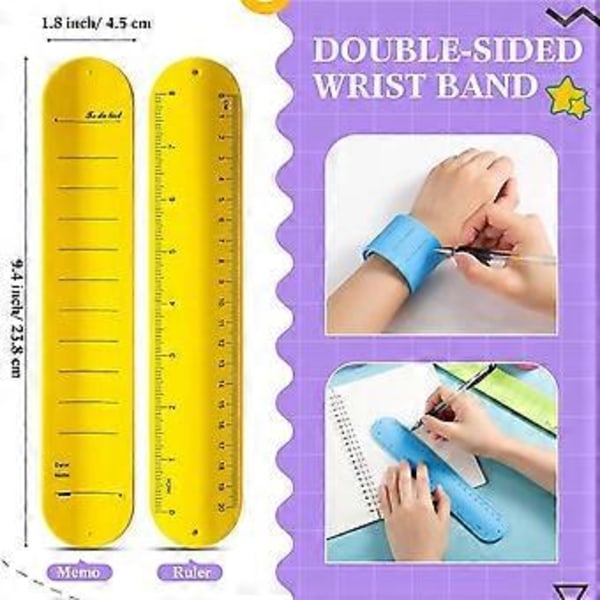 6 stk. Sykepleier Silikonarmbånd To Do List Slap Silikon Påminnelsesarmbånd 23,8x4,5 cm Gjenbrukbart Bærbart Håndledd (Lys Farge)