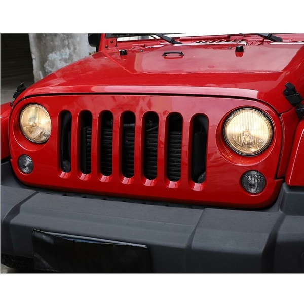 Dekoration til forlygter på bil, tilbehør til Wrangler Jk 2007-2017, ABS, røget sort