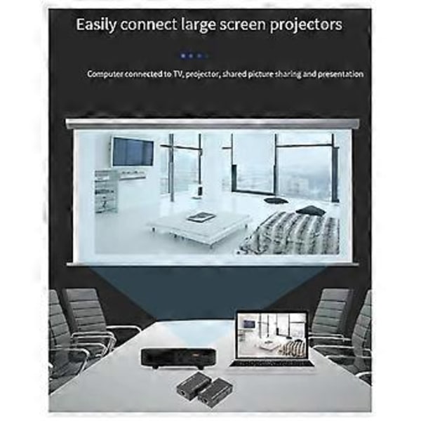 60M Extender RJ45 -Kompatibel Extender 1080P Signal Nettverk Extender CAT5/6 LAN Extensor EU PLUGG