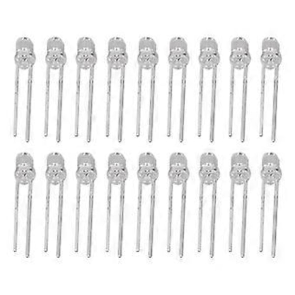 100 stk. LED Diode 3mm 8 Farger LED Lysende Fargelampe Elektronisk Komponentsett 3VGul