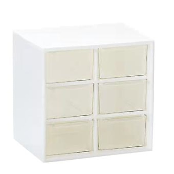 Skrivebordsskuffe Organizer Boks 6 Skuffe Multi Funktionel Kosmetik Opbevarings Organizer Etui