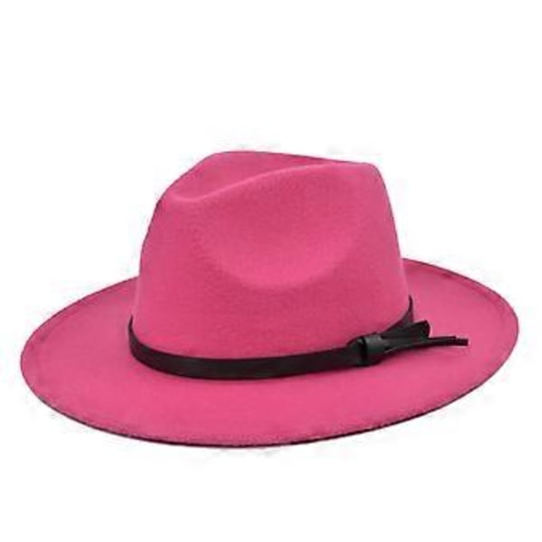 Europæisk og amerikansk retro herre- og damehat, jazz flat brim, filt, lige skygge, stor skygge, all-match ny uldtophat