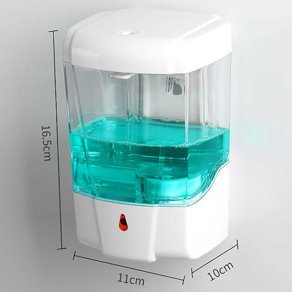 Automatisk sæbedispenser, 700 ml berøringsfri skum sæbedispenser med sensor, automatisk sæbedispenser til vægmontering til badeværelse, køkken, bad