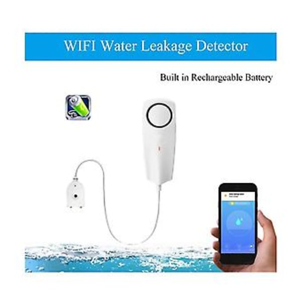 Wifi Vuototunnistin Langaton Ilmaisin Leaka Ylivuoto Summeri Tuya App P