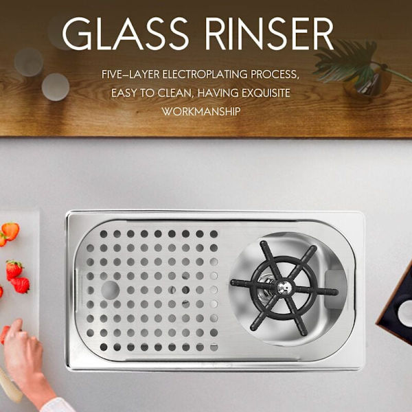 Glas Sköljare Diameter 201 Rostfritt Stål Sköljare för Öl Mjölk Te Koppbricka Rengöring Glas Sköljare för Hotell Bar