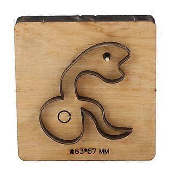 Läderstansform 63 X 57mm Legerat Stål Ormformad Läderstämplingsverktyg för DIY-bearbetning