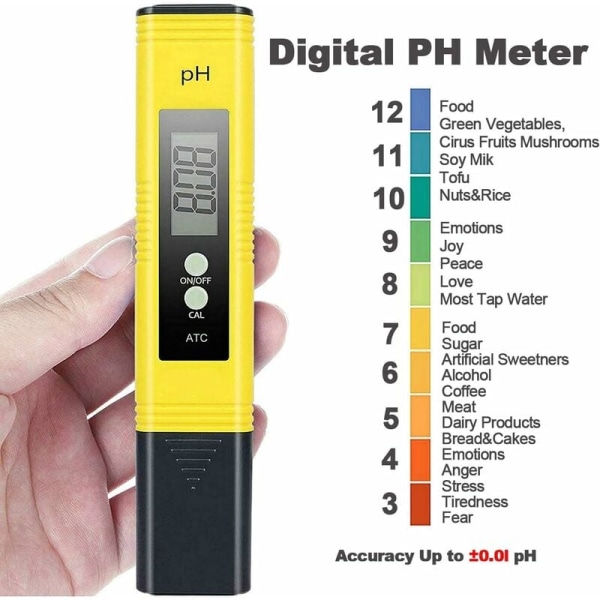 Vedenlaadun testaaja, elektroninen PH-mittari, TDS&EC-mittari lämpötila, automaattinen kalibrointi, TDS PH EC lämpötila 4 in 1 -setti uima-altaalle, Aq