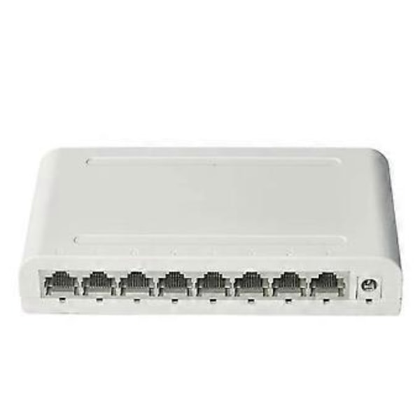 8 Port Gigabit Data Switch, Nätverkshubb, Desktop Ethernet Splitter, Plug & Play Skärmade Portar Fläktlös Tyst Mini Portabel