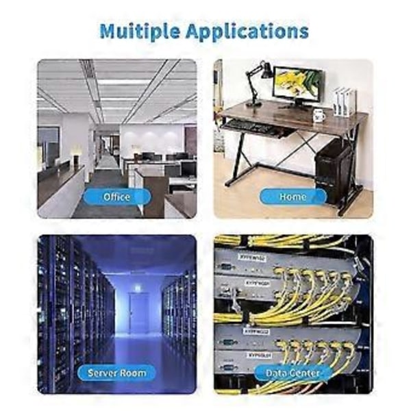 Kort Cat5e Ethernet Patch-kabel 0,15 m, snagless Rj45 Computer Lan Nettverkskabel For Ruter, Modem, Switch, Server, Svart (4-pakning)