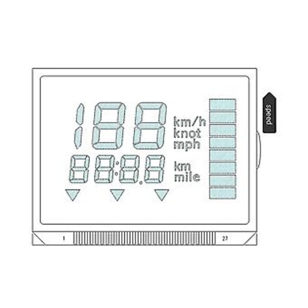 Cykelmåler Gau Glas LCD Display Skærm 6y5-83570-a0-00 Til Display