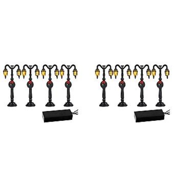 4 stk. Mini Lampestolpe Fy Lampe
