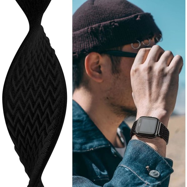 Elastiska stretchband för Fitbit Versa 2/versa/versa Lite/versa Se (5-pack)