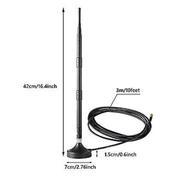 Helium Hot Miner Sisäantenni 8dbi 39cm Nebralle Bobcatille Sma Fe - Rp-sma -sovittimella