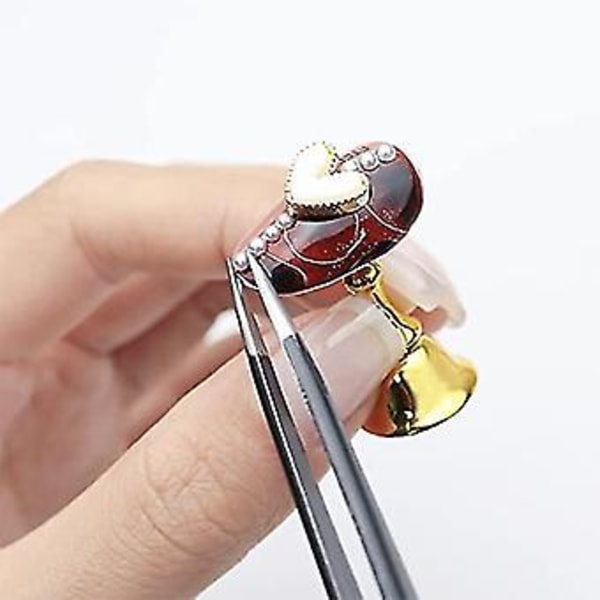2 st Akryl Nageldisplayställ Nagelspetsträningshållare, guld