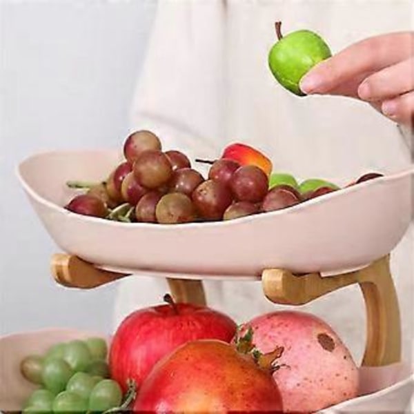 Fruktskålar Ställ Bordstallrikar Porslin Kök Fruktskål Uppdelad Godis Kakfat Servis Fat B