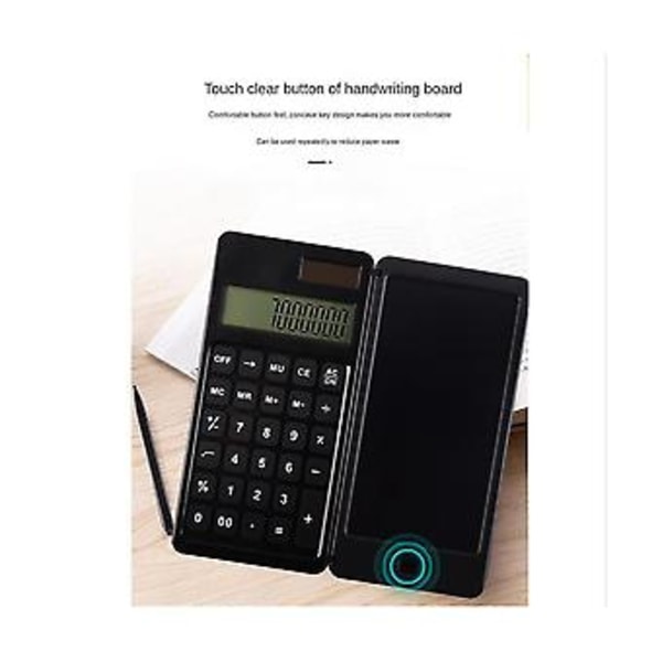 Mini Solcelle Lommeregner Skrive 6,5 Tommer Digital Grafisk LCD Skriveplade Med Stylus Bærbar Lommeregner