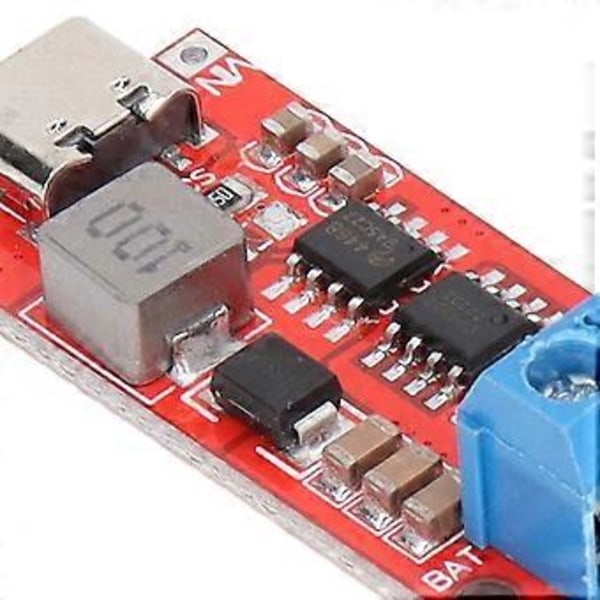 3S Typ C till 12.6V Litiumbatteriladdarmodul Boost Laddningskort DC 36V Ingång Röd 2A