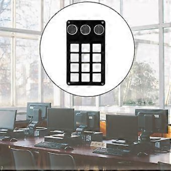12 Tasters Programmerbart Tastatur, Multifunksjonelt Mekanisk Gaming Tastatur 3 Knotter