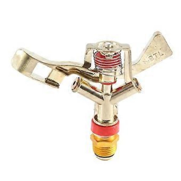 Heta Nya 1/2 Tums Dubbelanslutning Zinklegering 360 Graders Roterande Vipparms Vattensprinkler Munstycke Trädgårdsbevattningssprinkler